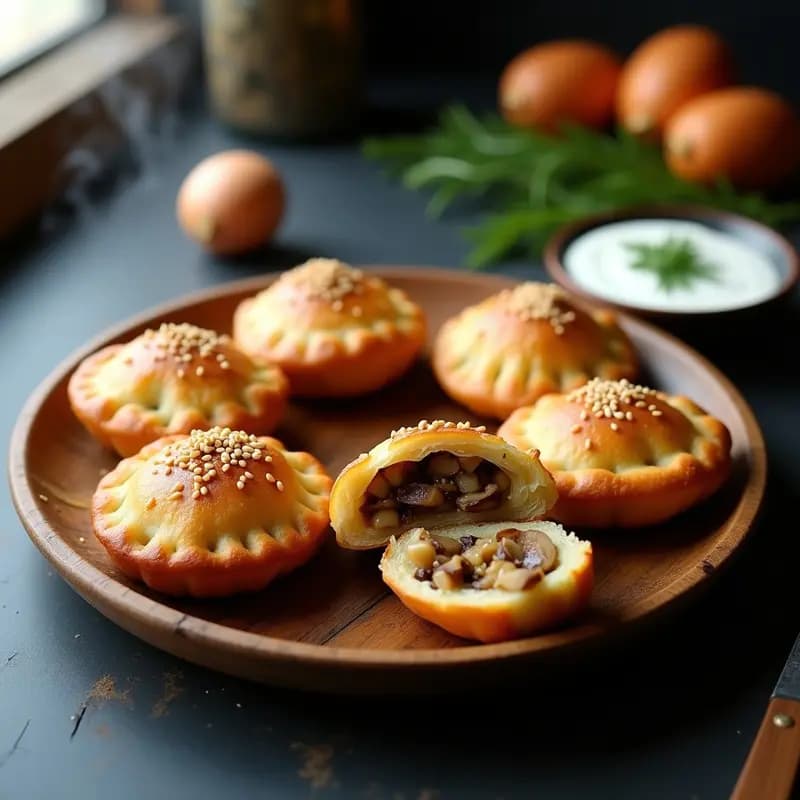 Pirozhki Rusos de Col Rellena y Champiñones: Receta en Airfryer y Sin Harina Tradicional