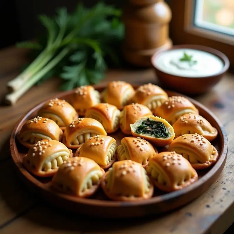 Pirozhki Rusos de Col Rizada y Champiñones: Empanadas al Horno Sin Gluten y Keto