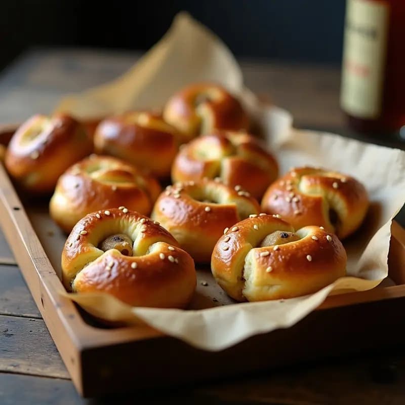 Pirozhki Rusos de Puré de Patata y Champiñones: Aperitivo Horneado y Vegano
