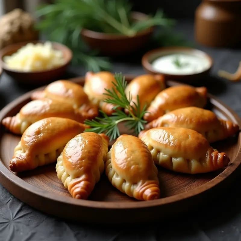 Pirozhki de Repollo y Champiñones: Empanadillas Rusas en Airfryer Sin Lactosa