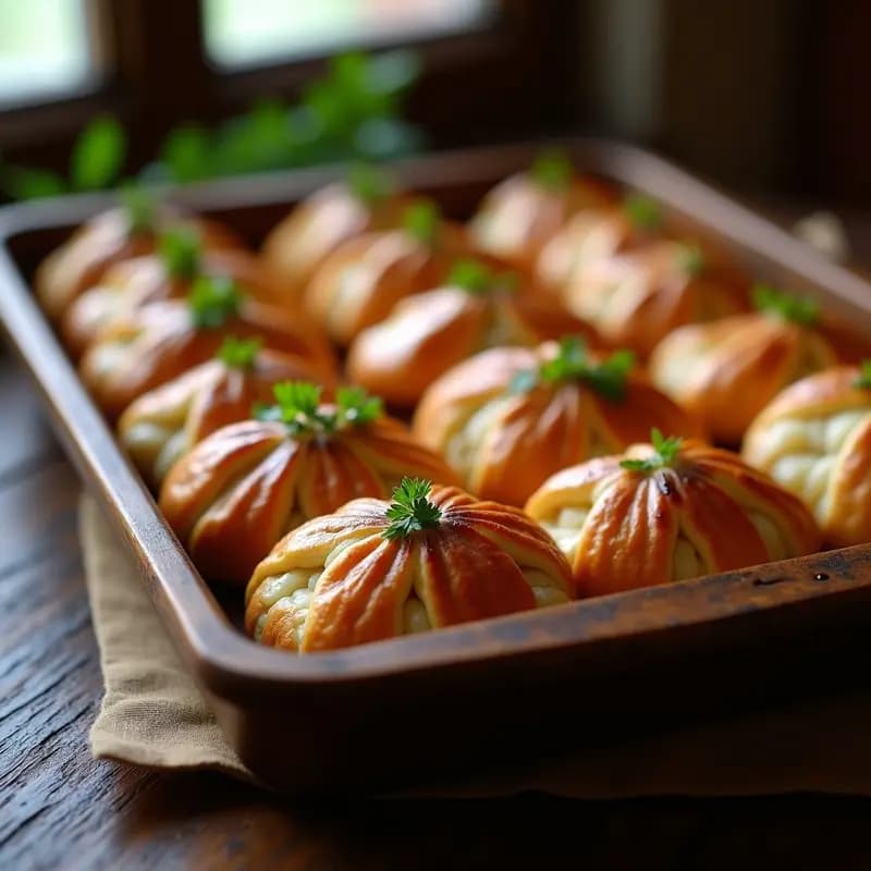Pirozhki Rusos de Patata y Champiñones: Receta al Horno con Masa de Centeno