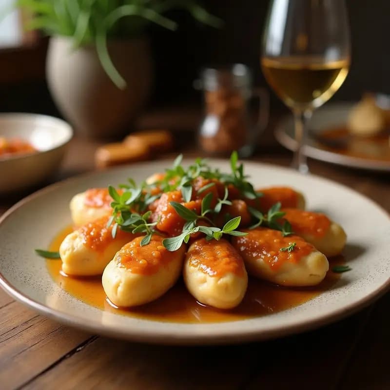 Pirozhki Rusos de Setas y Cebolla Caramelizada: Receta en Olla Lenta con Masa de Coliflor