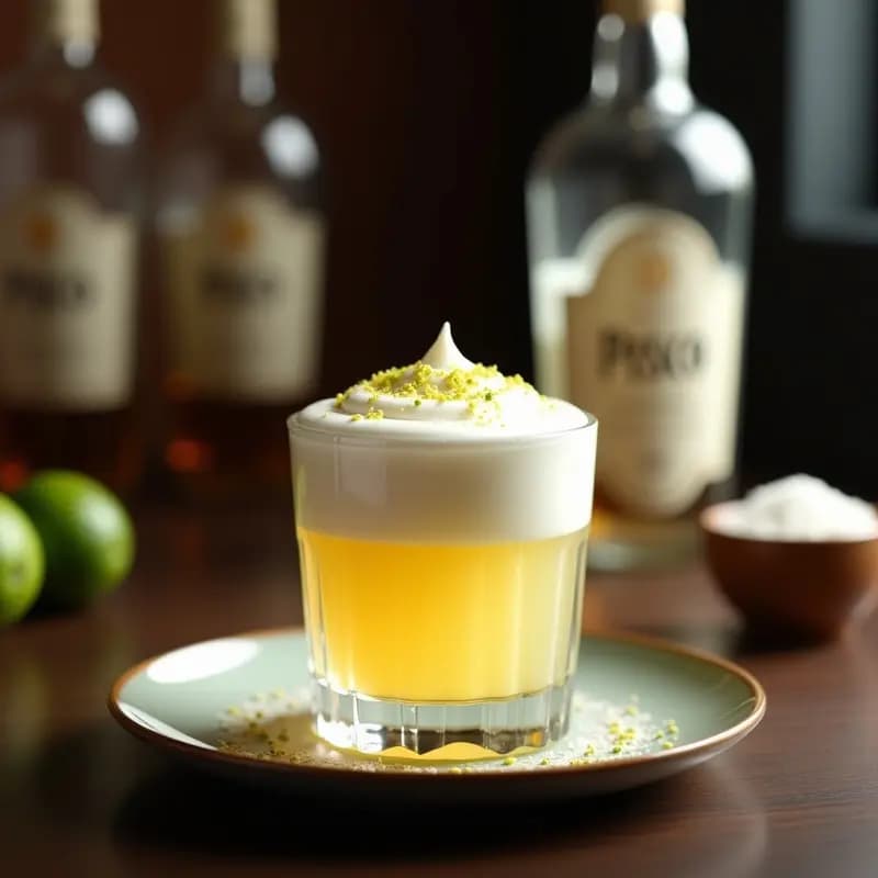 Pisco Sour Peruano con Espuma de Claras: Bebida Clásica con Toque Ciudadano