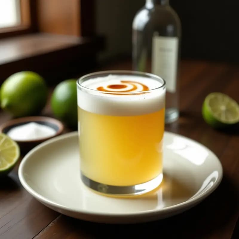 Pisco Sour Peruano: Cóctel Tradicional con Lima y Huevo Batido