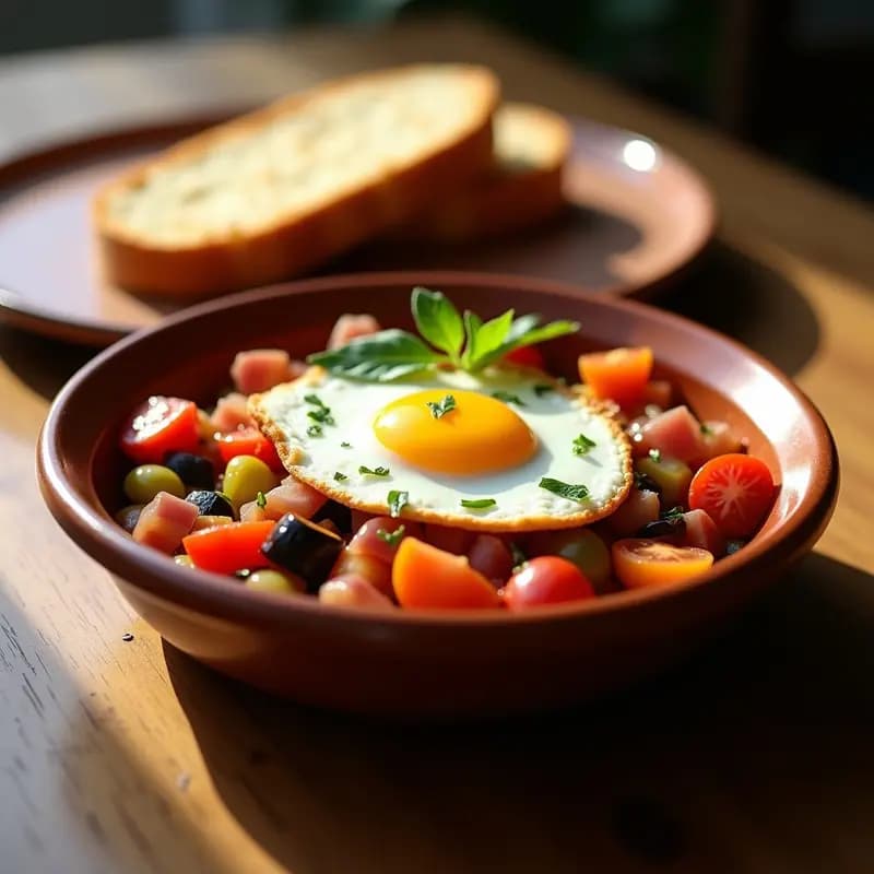 Pisto con Huevo Frito y Jamón Serrano: Receta de Verano en una Sola Sartén