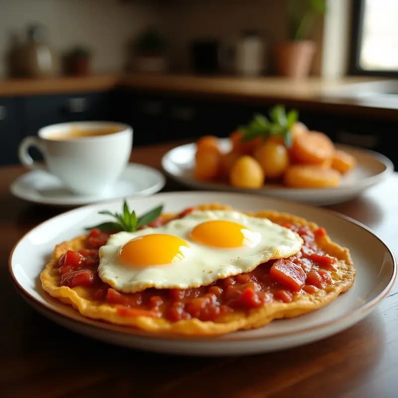 Pisto con Huevos Fritos y Patatas: Receta de Aprovechamiento con Toque Ibérico
