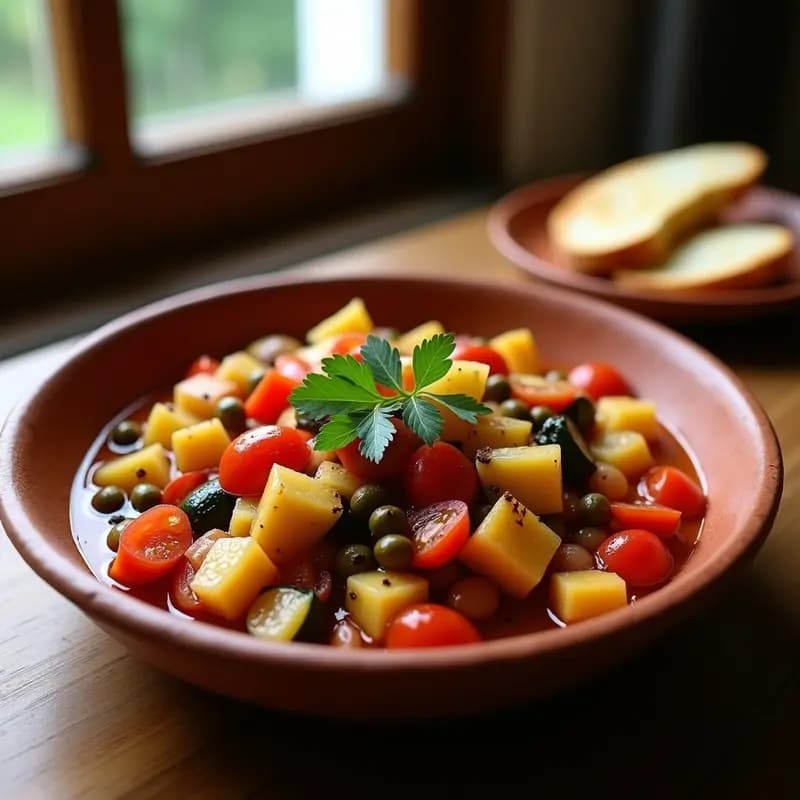 Pisto Manchego con Alcachofas y Alcaparras: Receta Vegetariana de Aprovechamiento