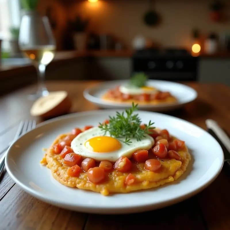 Pisto Manchego con Huevos de Codorniz y Queso de Cabra: Desayuno Español Alto en Proteína