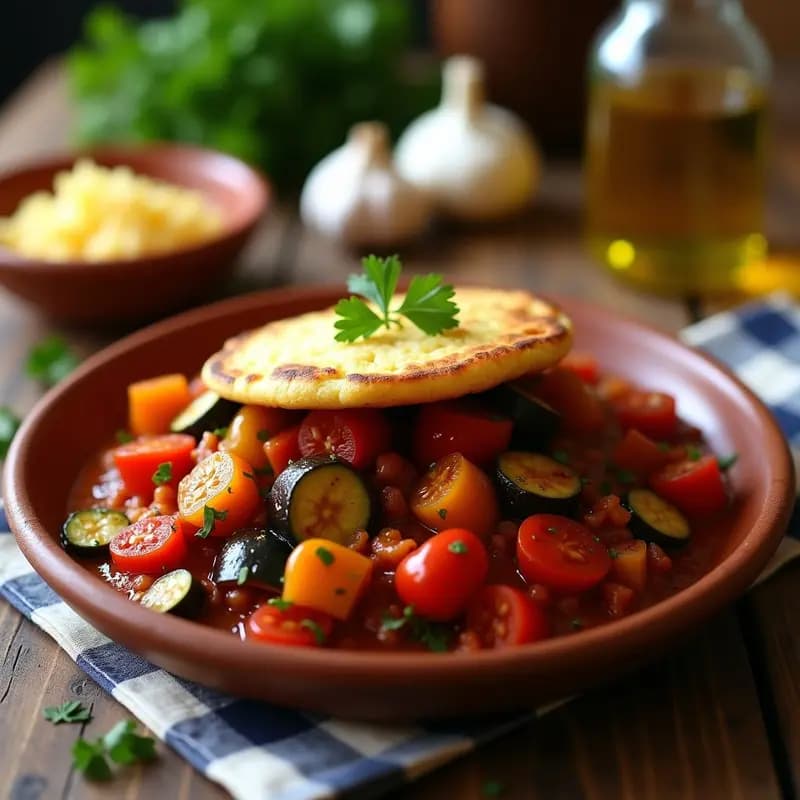 Pisto Manchego con Tortilla de Patata: Plato Único Vegano y Sin Gluten