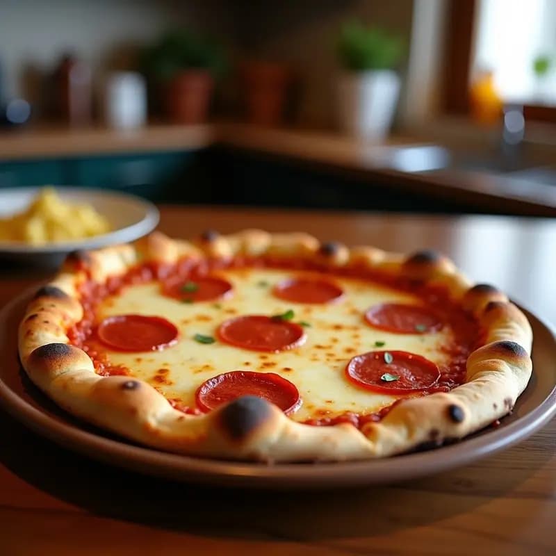 Pizza de 3 Pisos con Pepperoni, Salchicha y Extra Queso: Explosión de Sabores en tu Horno