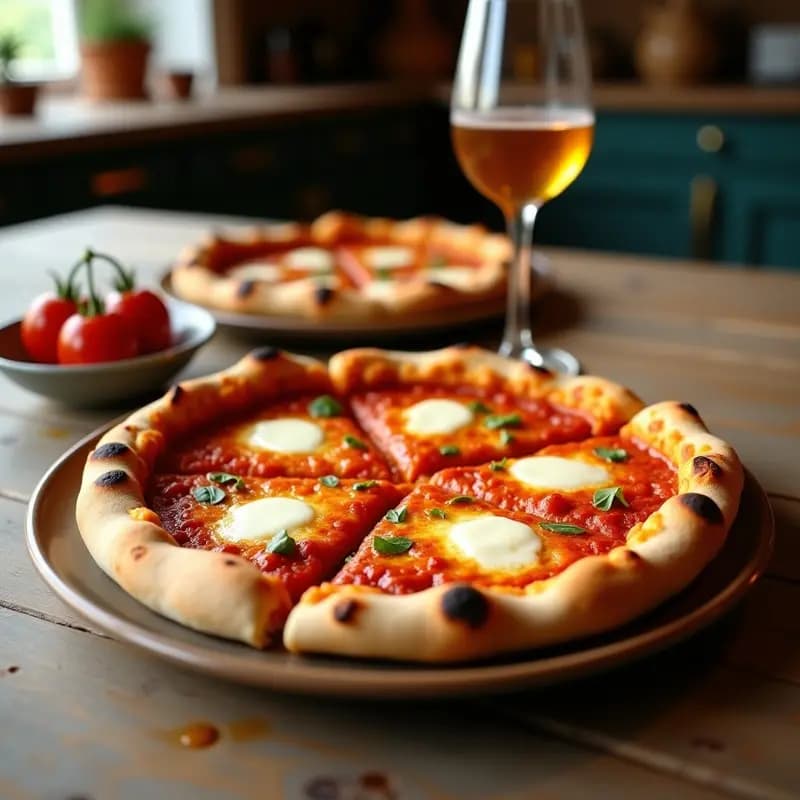 Pizza 4 Capas con Mozzarella Rellena de Pepperoni y Miel Picante: Una Explosión de Sabores