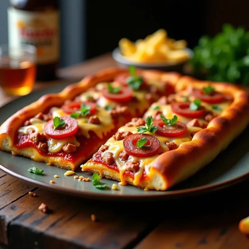 Pizza 4 Carnes con Base de Chorizo y Topping de Patatas Fritas: El Desafío Carnívoro Total