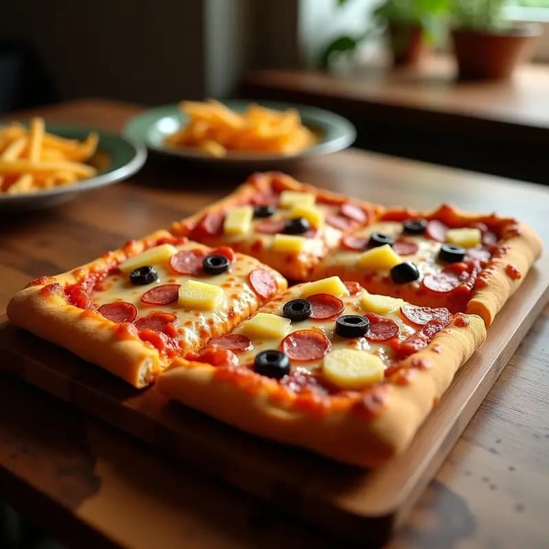 Pizza 4 Estaciones con Base de Doritos: Explosión de Sabores Crujientes y Derretidos