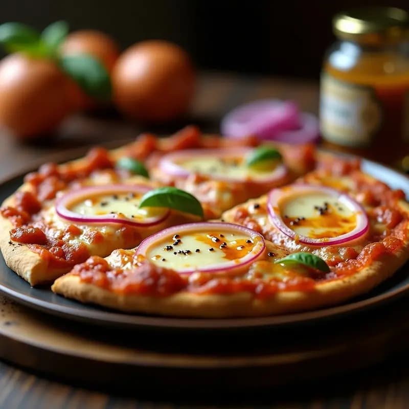 Pizza 4 Quesos con Base de Chorizo y Miel de Trufa: Receta para Noche de Película