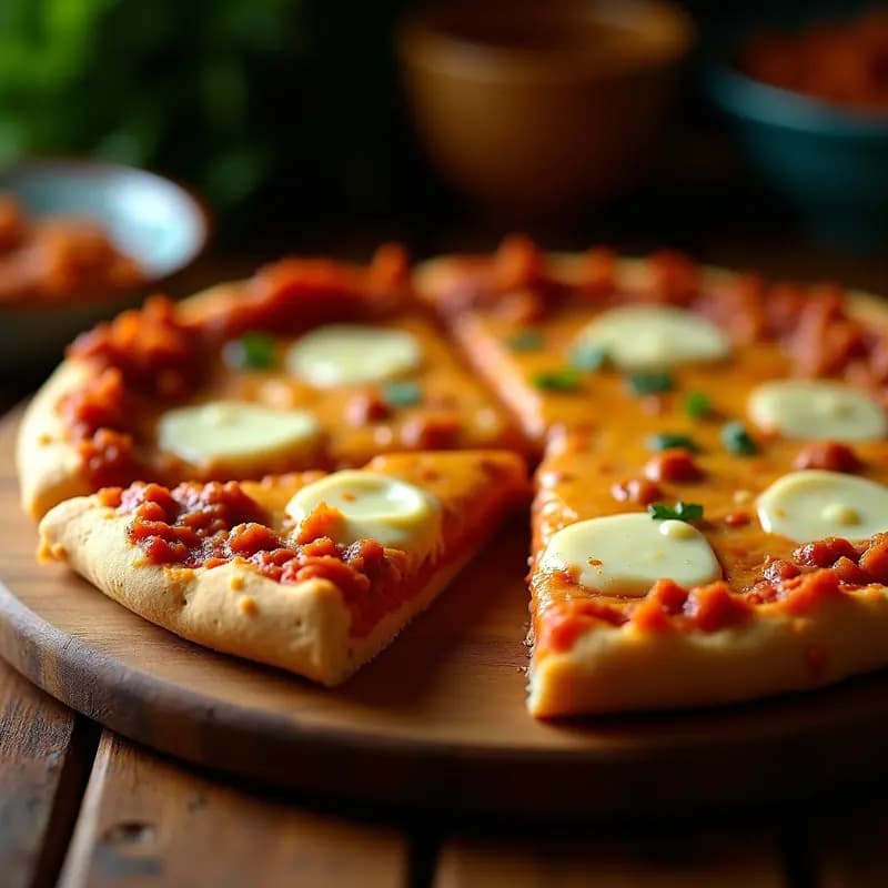 Pizza 4 Quesos con Base de Doritos y Salsa de Chili Con Carne: Explosión de Sabores en el Horno