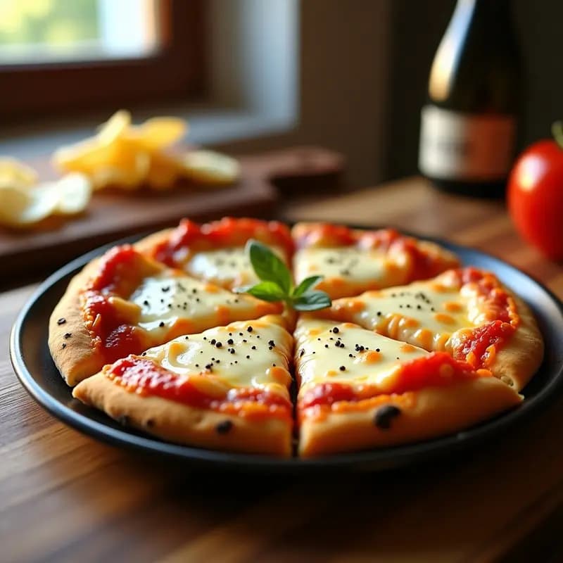 Pizza de 4 Quesos con Base de Patata Frita: La Combinación Perfecta de Sabores