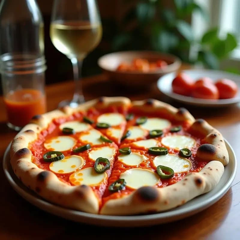 Pizza 4 Quesos con Costra de Mozzarella Frita y Mermelada de Jalapeño: Receta Extrema para Amantes del Queso