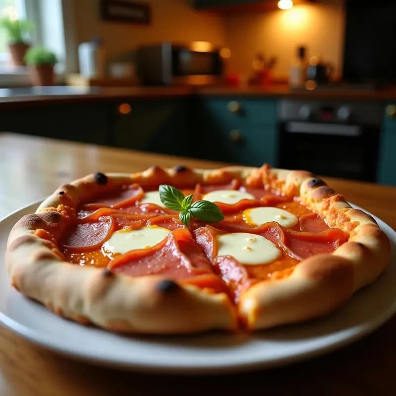 Pizza 4 Quesos con Jamón Serrano y Mermelada de Higos: Receta Italiana de Alto Contenido Calórico