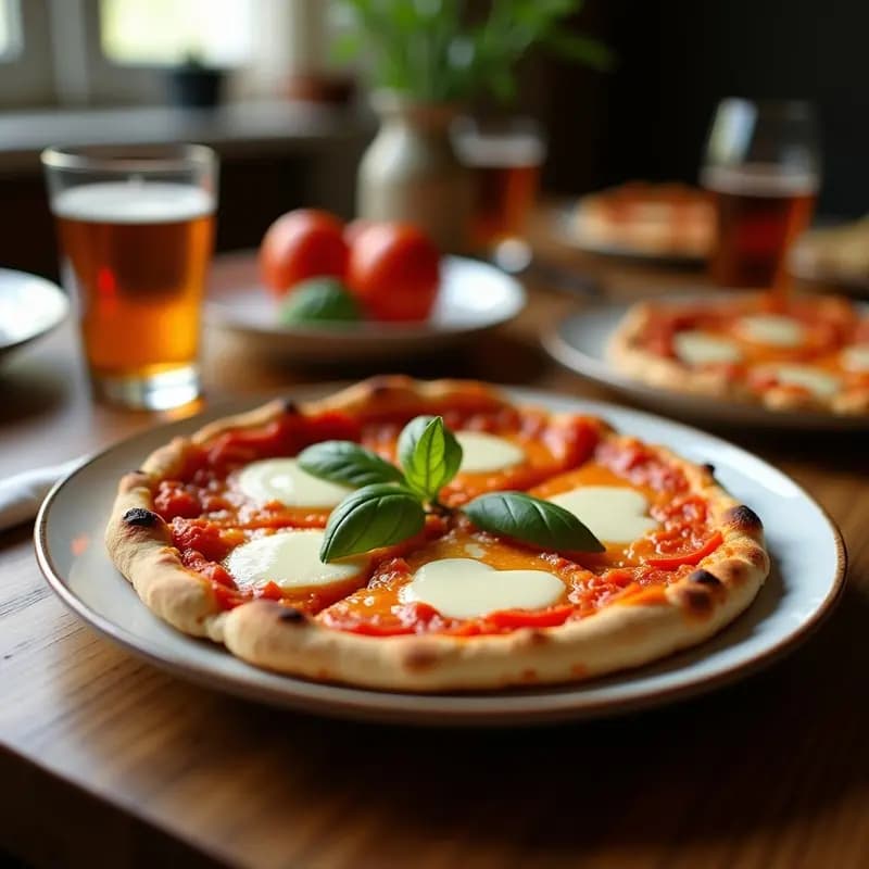 Pizza de 4 Quesos con Mermelada de Arándanos y Rúcula: Dulce Salado y Sofisticado