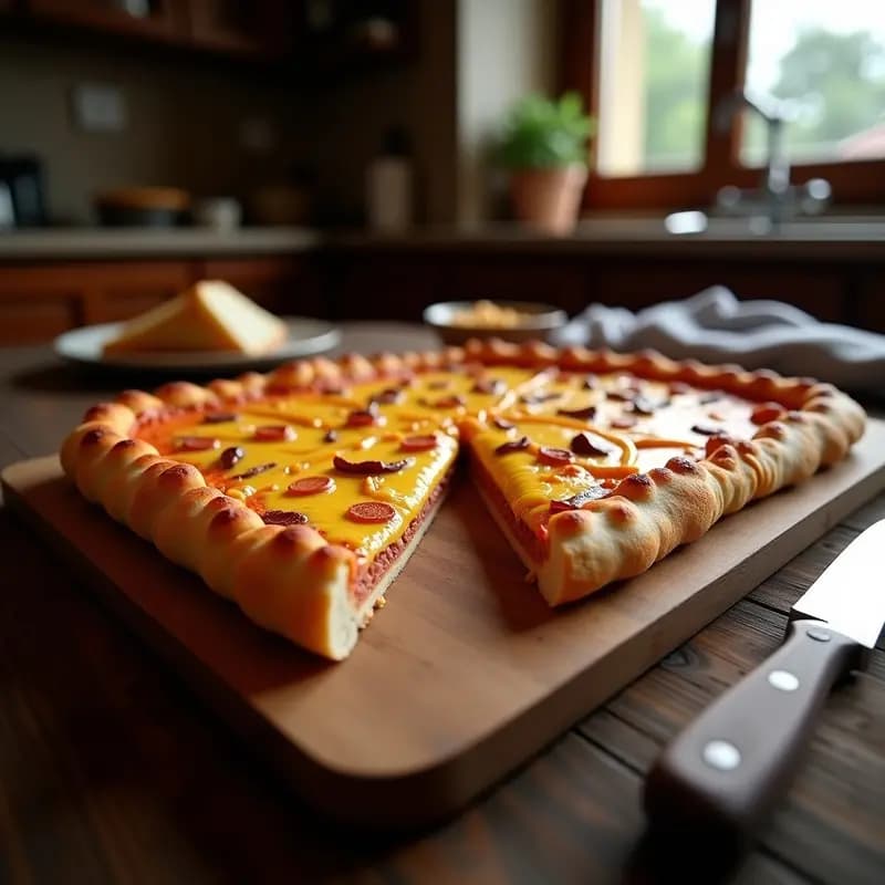 Pizza 5 Capas de Carne con Queso Líquido y Costra de Mozzarella: Para Amantes del Exceso