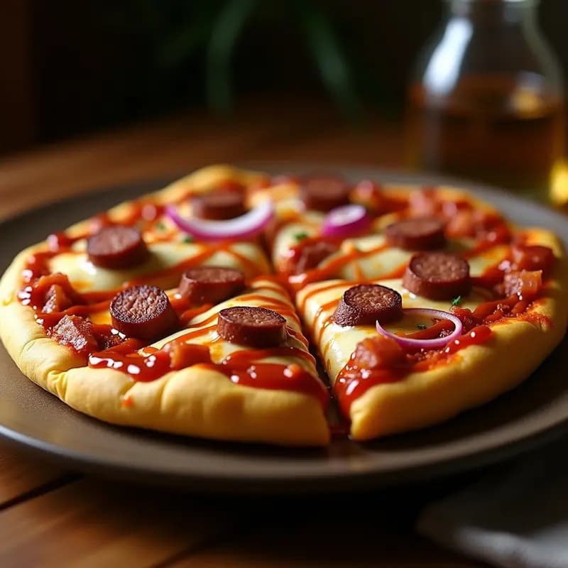 Pizza 5 Carnes con Base de Totis y Queso Mozzarella Fundido: La Fusión más Indulgente de la Comida Rápida
