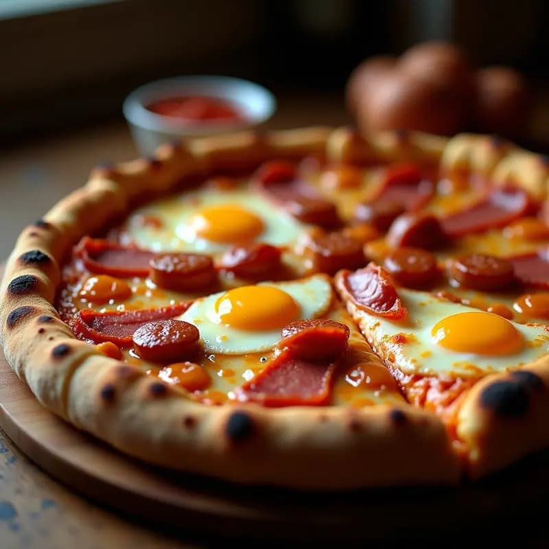Pizza 5 Carnivora con Base de Chorizo y Queso Fundido: La Bomba Calórica que Necesitas