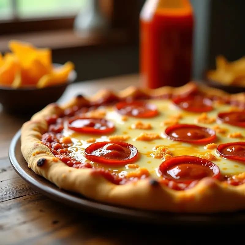 Pizza 5 Quesos con Base de Doritos y Toppings de Pepperoni y Miel Picante: Receta Extrema para Noches de Película