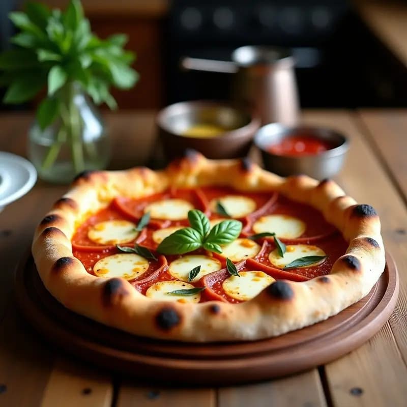 Pizza de 5 Quesos y Chorizo Ibérico: Receta para Amantes del Exceso en Horno de Leña