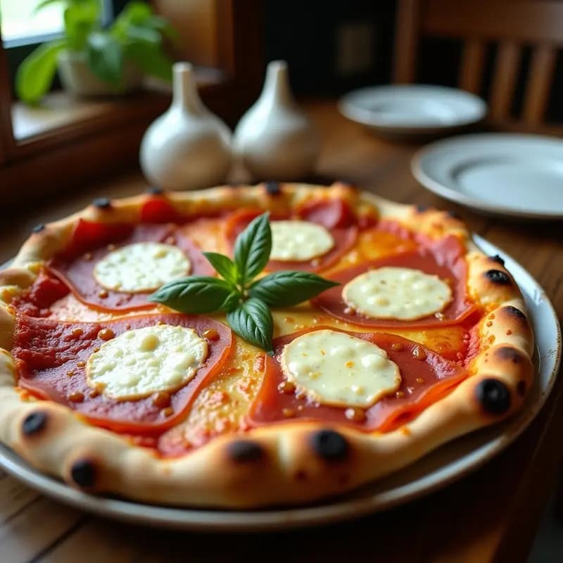 Pizza de Aceite de Oliva y Ajo con 5 Tipos de Queso y Jamón Serrano: Receta Española para horno o Airfryer