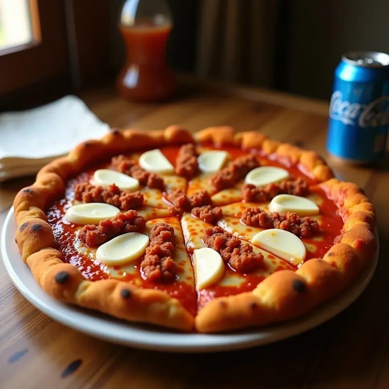 Pizza de Base de Pollito Frito con Salsa Barbacoa y Toppings de Mozzarella y Chicharrón: Receta en 30 Minutos