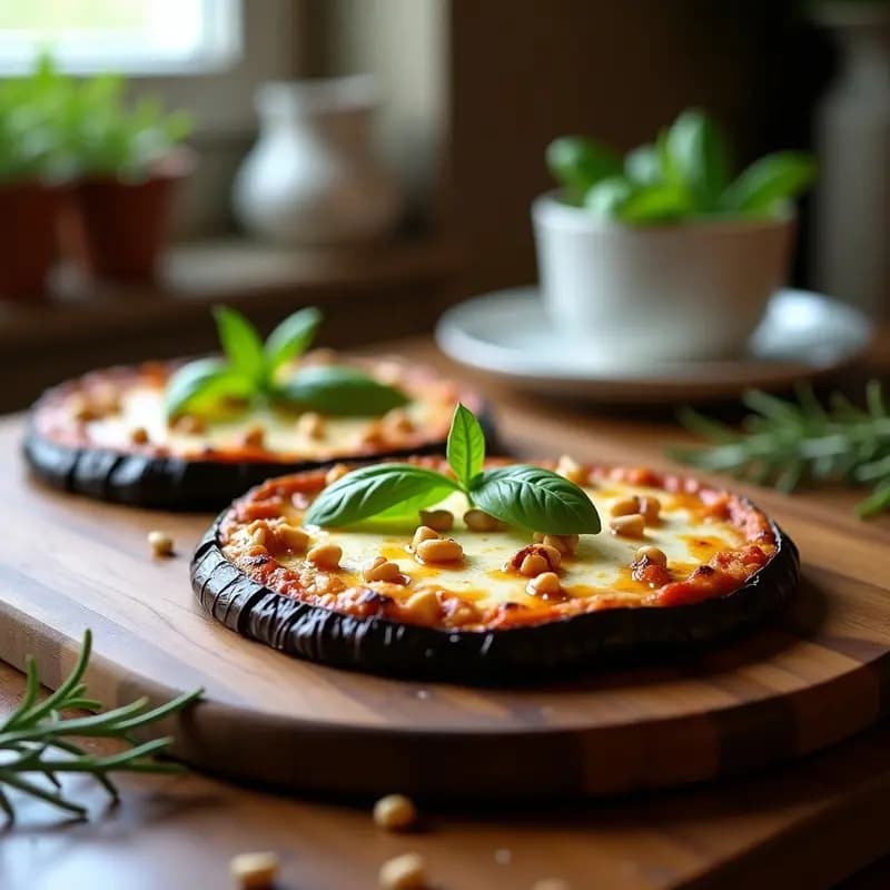 Pizza de Berenjena y Queso de Cabra con Miel de Romero: Receta Italiana en Airfryer