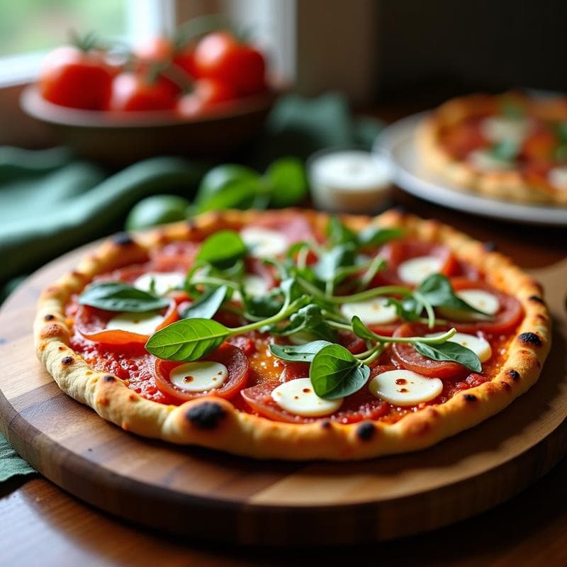 Pizza de Coliflor con Base de Berenjena y Toppings de Prosciutto y Rúcula: Receta Keto Sin Harina