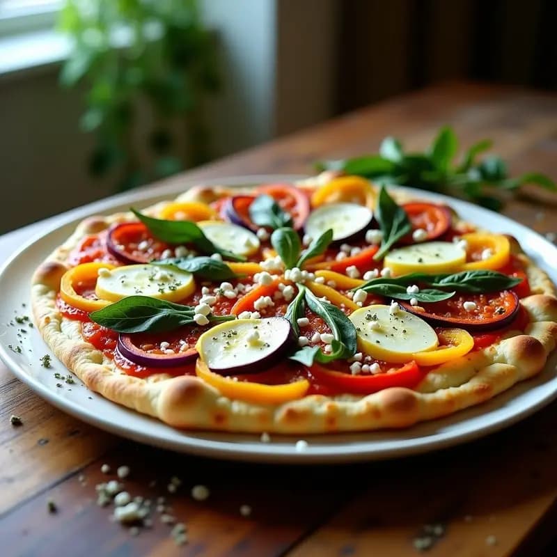 Pizza de Coliflor con Base de Claras y Toppings Arcoíris: Receta Keto y Sin Carbohidratos