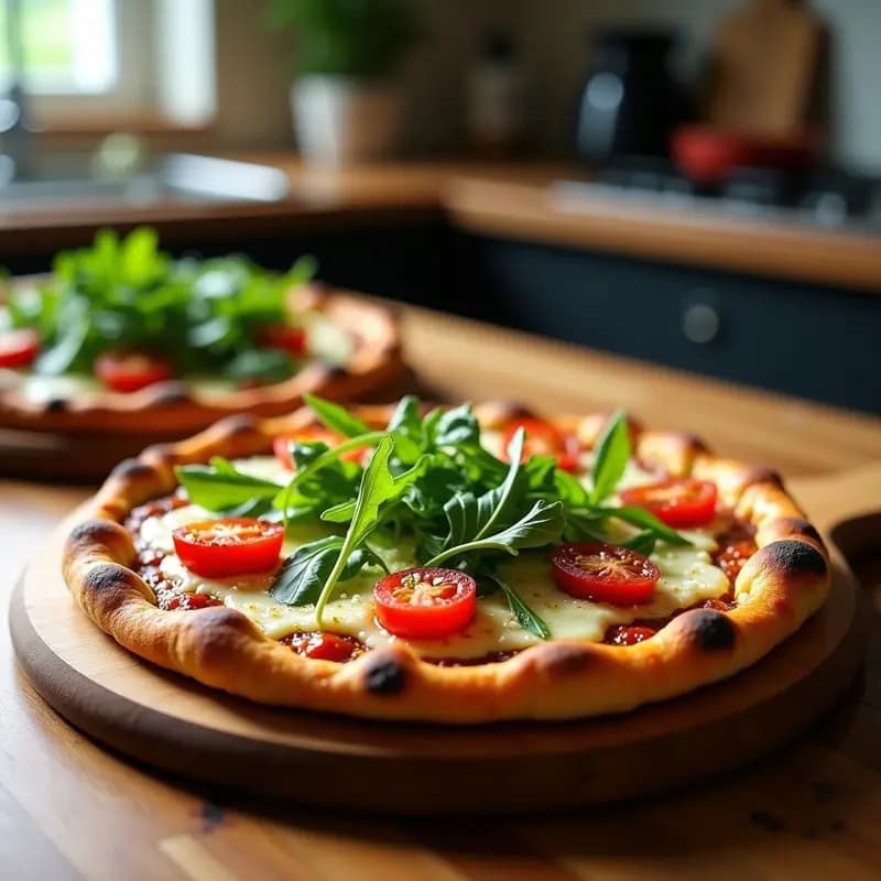 Pizza de Coliflor Morada y Pesto de Alcachofa: Receta Keto y Sin Gluten en Airfryer