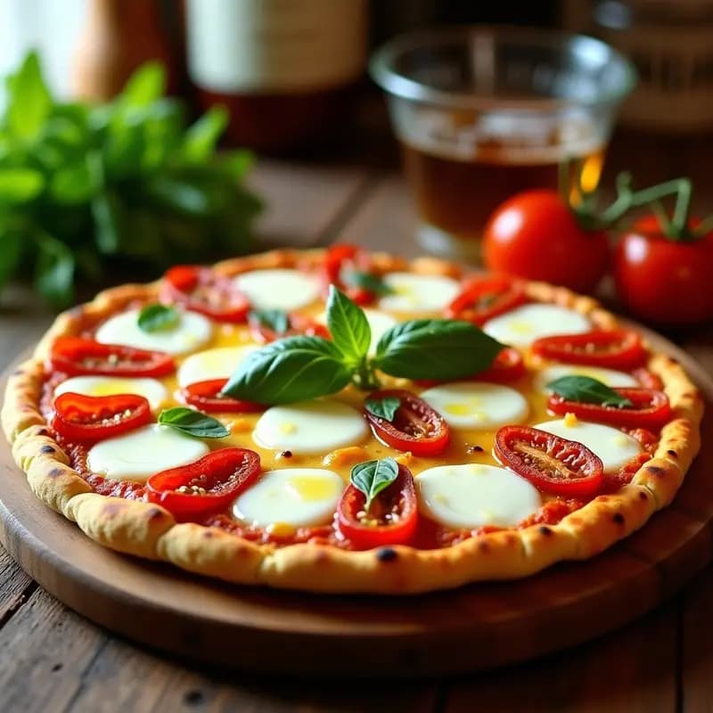 Pizza de Coliflor con Mozzarella y Tomates Secos: Receta Italiana Keto y Sin Gluten