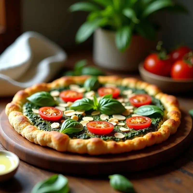 Pizza de Coliflor y Pesto de Espinacas: Receta Keto que Parece de Restaurante