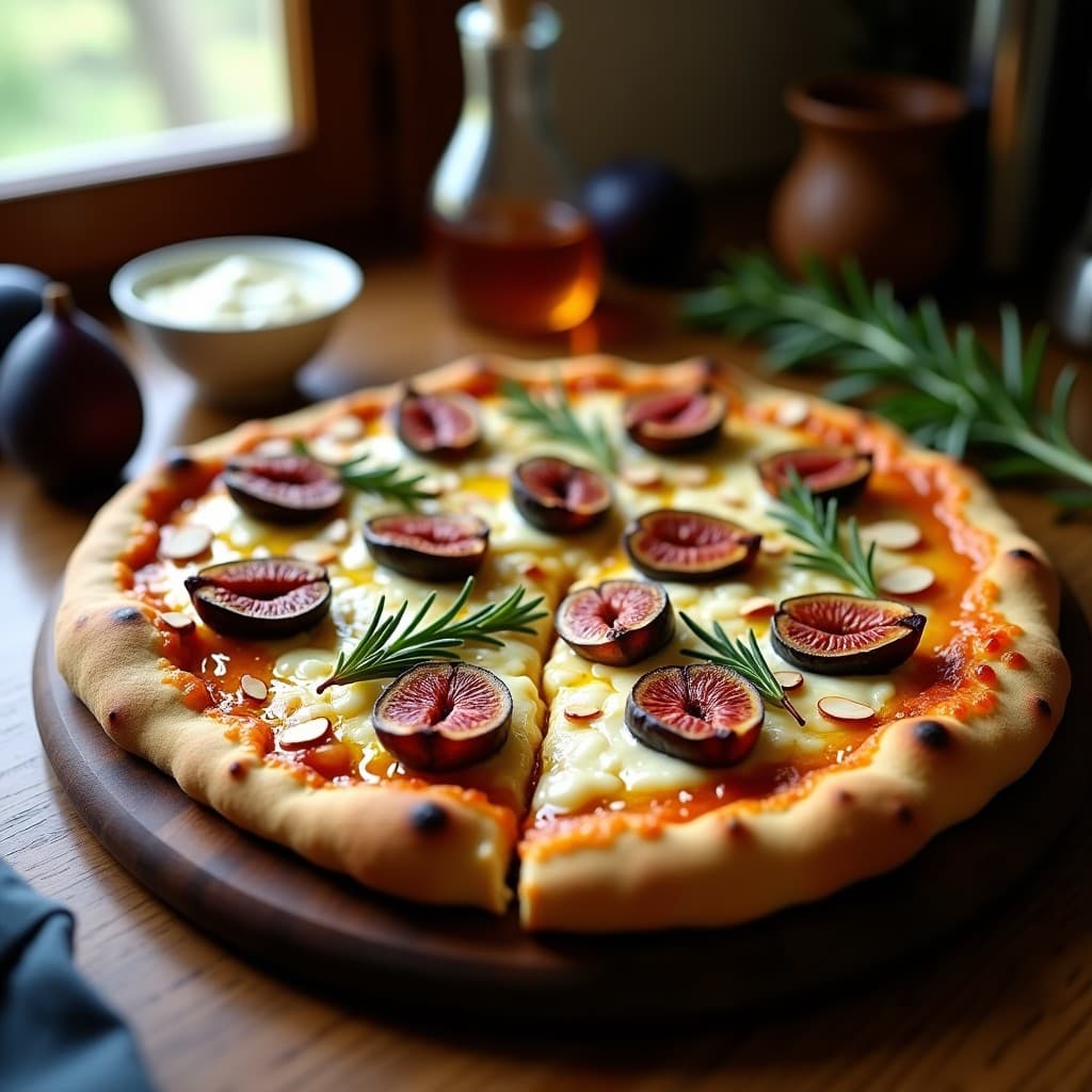 Pizza de Coliflor y Queso de Cabra con Higueras Caramelizadas: Receta Keto Sin Harina