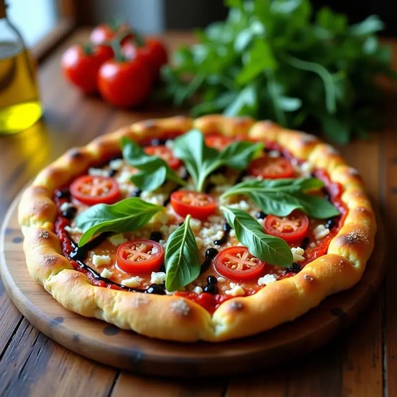 Pizza de Coliflor con Toppings de Rúcula y Jamón Serrano: Receta Española Keto y Sin Gluten
