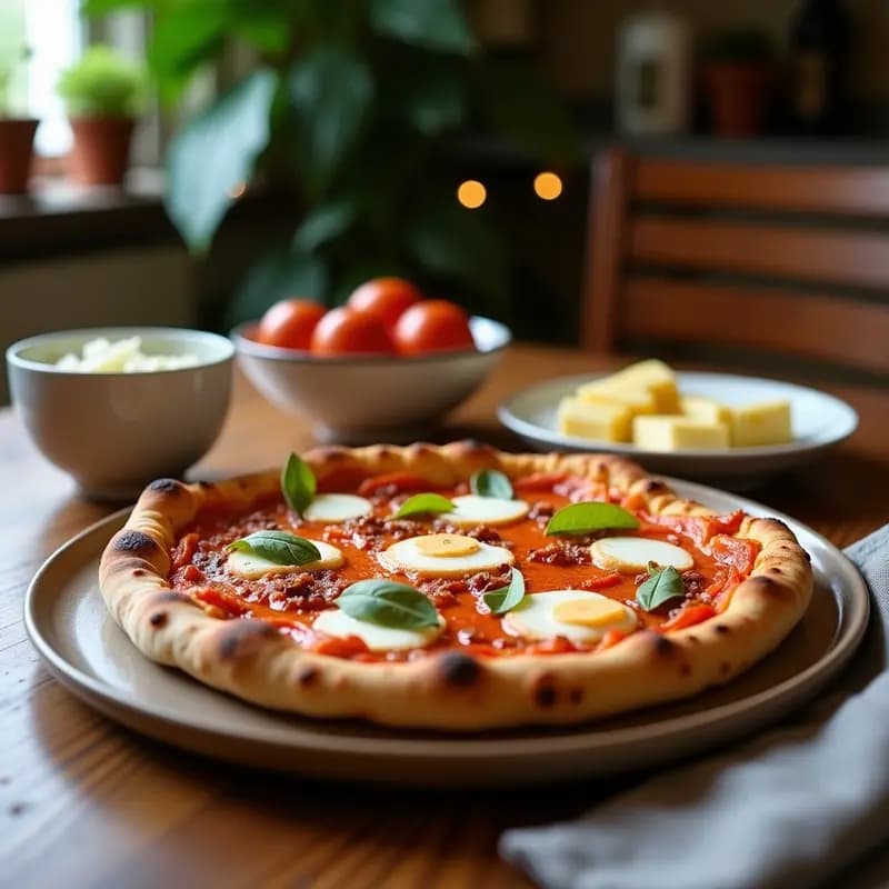 Pizza de Base de Coliflor y Toppings de Desayuno: Receta 3 en 1 para Todo el Día