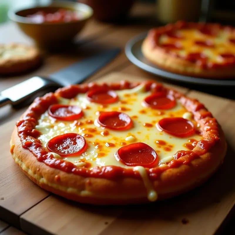 Pizza de Donut con Pepperoni y Queso Mozzarella: Receta Italiana-Americana para Antojos