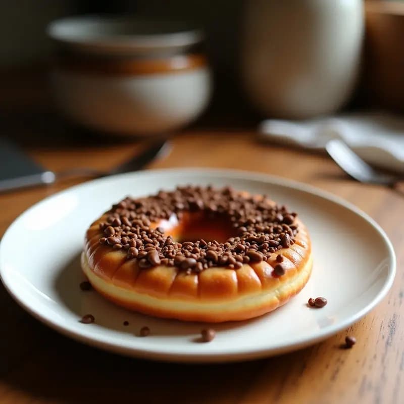 Pizza de Donut Rellena de Nutella y Banana: Postre o Desayuno Hipercalórico en 10 Minutos