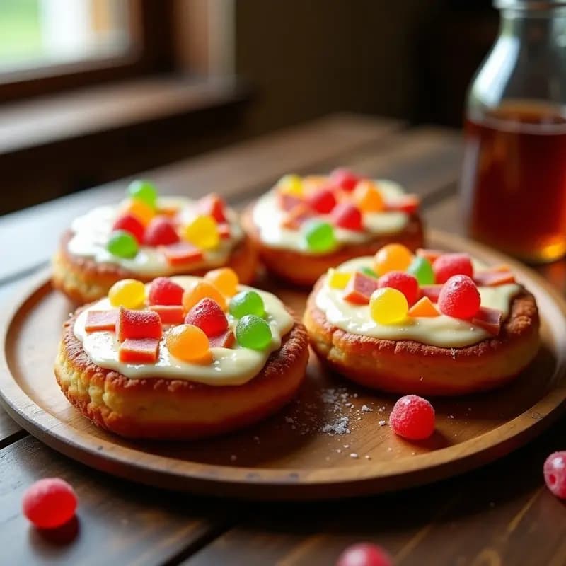 Pizza de Donuts con Queso Mozzarella y Toppings de Gominolas: El Desayuno más Indulgente