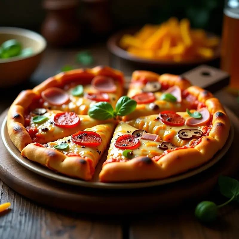 Pizza 4 Estaciones con Base de Doritos: Receta de Fritura y Derretimiento Total