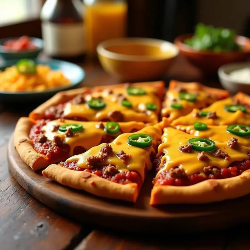 Pizza de Doritos Nacho con Queso Cheddar Fundido y Jalapeños: Receta Viral para Fiestas