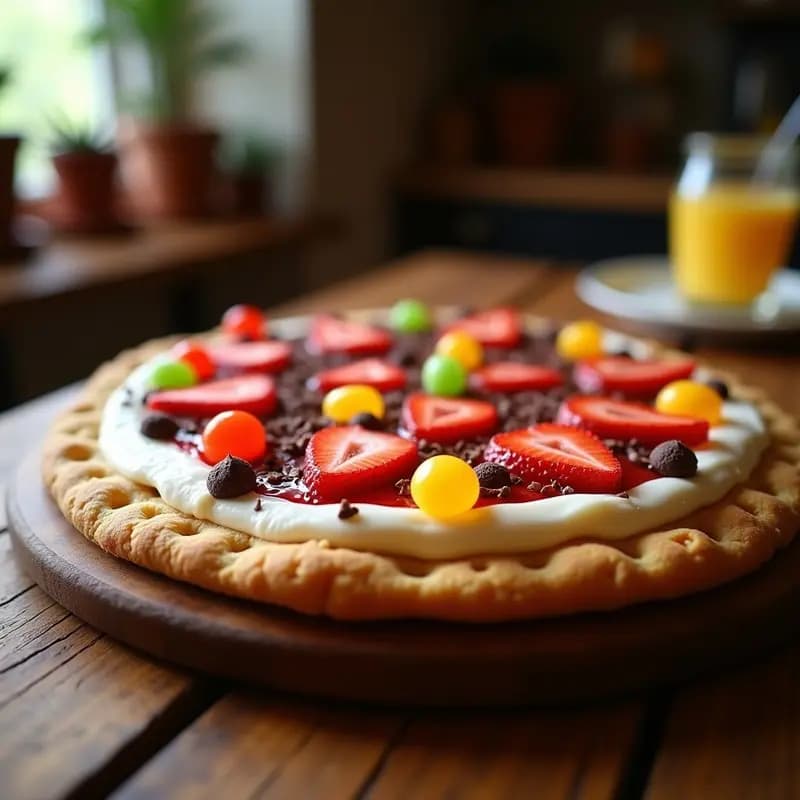 Pizza de Galleta con Mermelada y Queso Crema: Postre o Cena Rápida y Adictiva