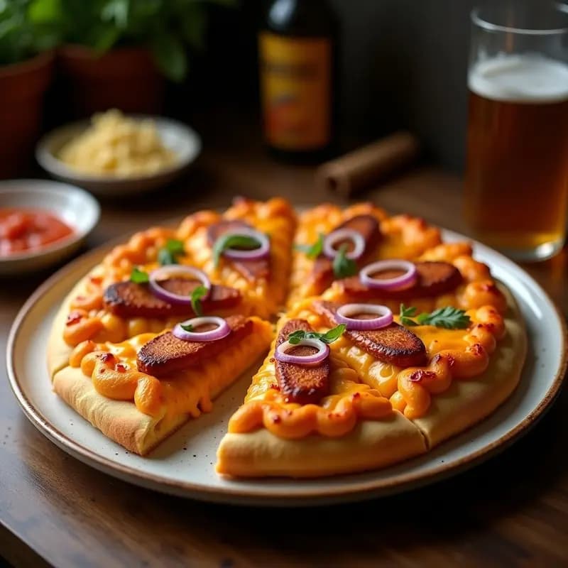 Pizza Mac & Cheese con Base de Doritos y Toppings de Pollo BBQ: El Cheat-Meal Definitivo