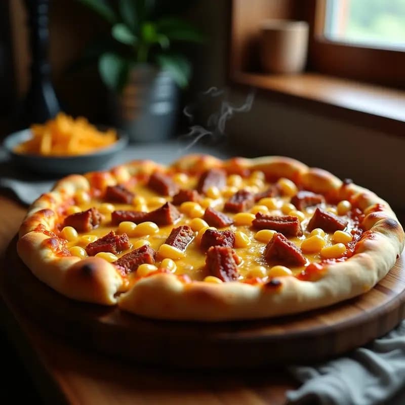 Pizza de Mac and Cheese con Costilla Ahumada y Cebolla Caramelizada: Receta para Amantes del Queso