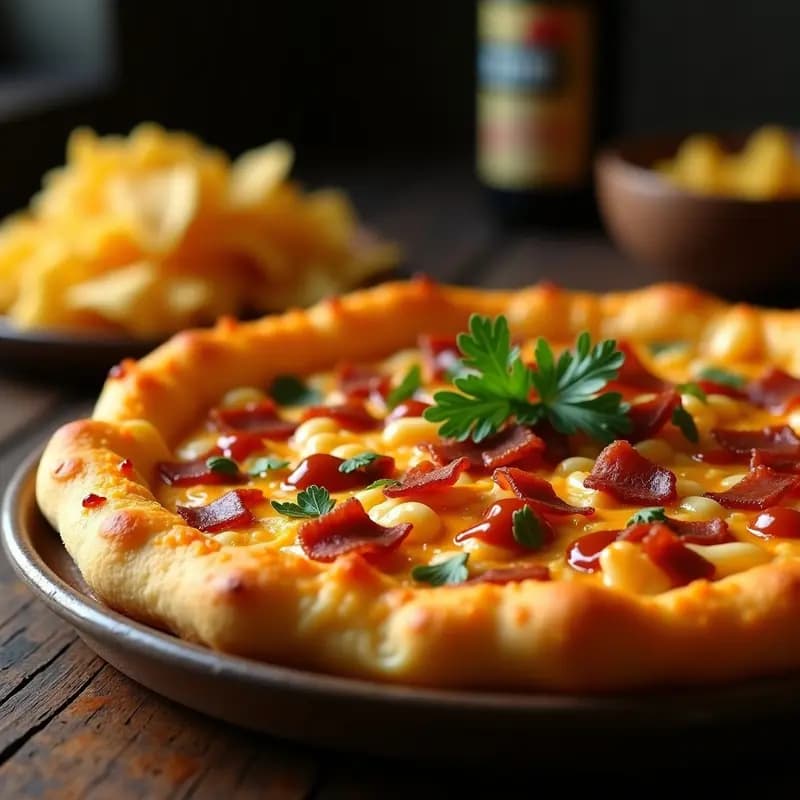 Pizza Mac and Cheese con Costra de Nachos y Tocino Extra: El Híbrido Más Decadente del Año