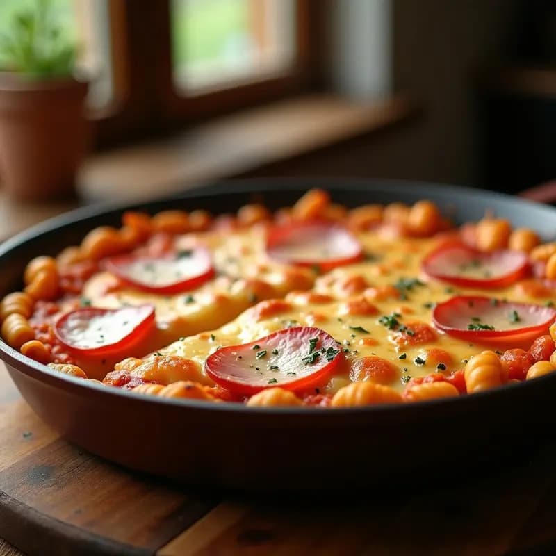 Pizza Macarrón con Queso 4 Solo: Receta Ultra Gratinada en 20 Minutos