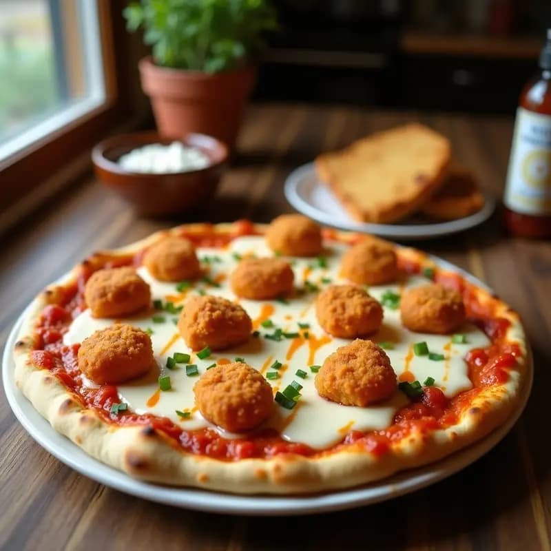 Pizza de Macarrones con Salsa Alfredo y Nuggets: El Cheat-Meal Definitivo